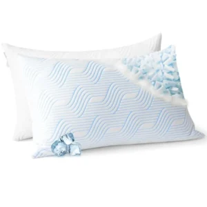 2 Pack Cooling Bed Pillows with Shredded Memory Foam