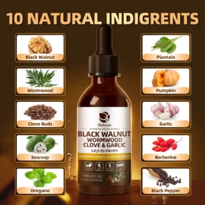 Black Walnut Herbal Drops – Digestive & Gut Balance Support (with Wormwood & Clove)