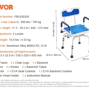 Swivel Shower Chair 360 Degree